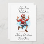 Gepersonaliseerde persoonlijke trainer kerst Kaart (Voorkant / Achterkant)