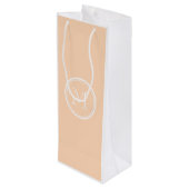 Gepersonaliseerde Persoonsverhoging High End gekle Wijn Cadeautas (Achterkant Gekanteld)