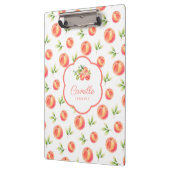 Gepersonaliseerde Perzik Illustrate Naam Klembord (Links)
