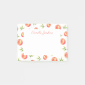 Gepersonaliseerde Perzik Illustrate Naam Post-it® Notes (Voorkant)