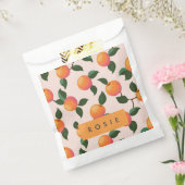 Gepersonaliseerde perzik patroon Schattigee perzik Bedankzakje (Gezegeld)