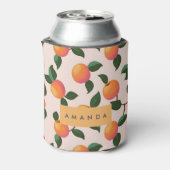 Gepersonaliseerde perzik patroon Schattigee perzik Blikjeskoeler (Blikje Achterkant)
