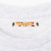 Gepersonaliseerde perzik patroon Schattigee perzik Labels (Aangebracht)