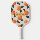 Gepersonaliseerde perzik patroon Schattigee perzik Pickleball Paddle (Voorkant)