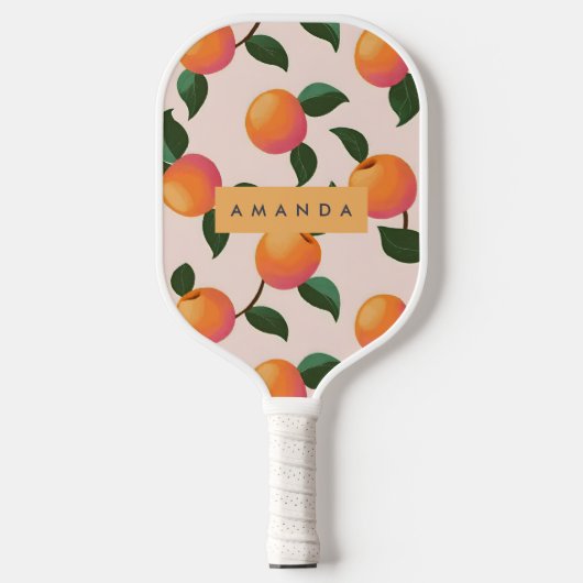 Gepersonaliseerde perzik patroon Schattigee perzik Pickleball Paddle (Voorkant)