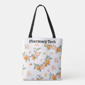 Gepersonaliseerde perziken, abrikozen & RX apothee Tote Bag (Achterkant)