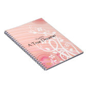 Gepersonaliseerde Perzische Spirals White Flourish Notitieboek (Rechterzijde)