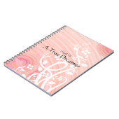 Gepersonaliseerde Perzische Spirals White Flourish Notitieboek (Linkerzijde)