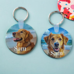 Gepersonaliseerde pet 2photo hondenliefhebber naam sleutelhanger