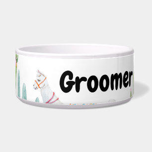 Gepersonaliseerde Pet Bowls Boho Llama Bohemian Ca Voerbakje