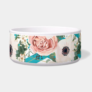 Gepersonaliseerde Pet Bowls Geometrisch Roos Chevr Voerbakje