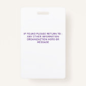 Gepersonaliseerde Pet Business Medewerker Hond Fot Badge (Achterkant)