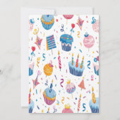 Gepersonaliseerde Pet Cat verjaardagsuitnodiging Kaart (Achterkant)