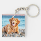 Gepersonaliseerde Pet Dog Beste Mama Foto Sleutelhanger (Achterkant)