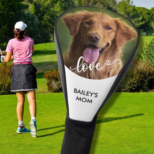 Gepersonaliseerde Pet Dog Foto Liefde Mijn Mam Golfheadcover