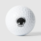 Gepersonaliseerde Pet Dog Fotonaam Golfballen (Voorkant)