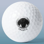 Gepersonaliseerde Pet Dog Fotonaam Golfballen<br><div class="desc">Gepersonaliseerde naam foto ontwerp. Vervang de hondenfoto door uw eigen favoriete afbeelding van uw huisdier en verander de naam om deze te personaliseren. Maakt en ideaal cadeau voor golfen hondenliefhebbers!</div>