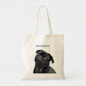 Gepersonaliseerde Pet Dog Fotonaam Keepsake Tote Bag (Voorkant)