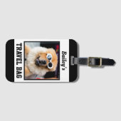 Gepersonaliseerde Pet Dog Fotosjabloon Bagagelabel (Voorkant (horizontaal))