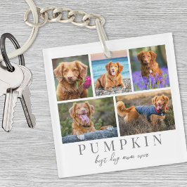 Gepersonaliseerde Pet Dog Photo Keepsake Sleutelhanger