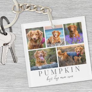 Gepersonaliseerde Pet Dog Photo Keepsake Sleutelhanger