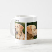 Gepersonaliseerde Pet Drie Foto Koffie Koffiemok (Voorkant links)