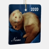 Gepersonaliseerde Pet Ferret Keramisch Ornament (Rechts)