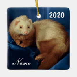 Gepersonaliseerde Pet Ferret Keramisch Ornament