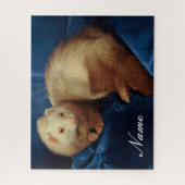 Gepersonaliseerde Pet Ferret Legpuzzel (Verticaal)