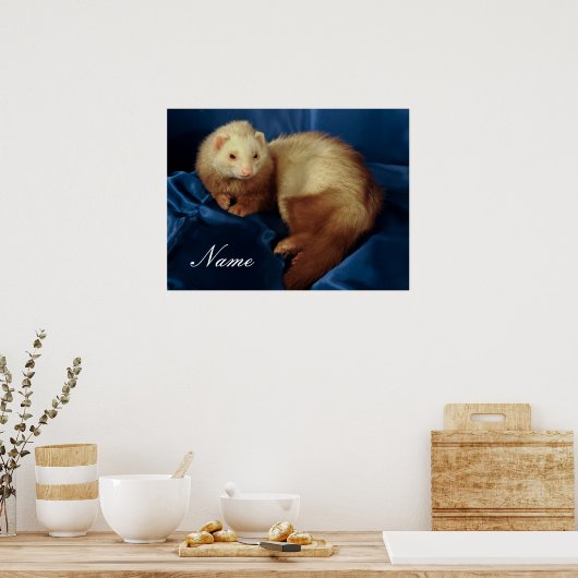 Gepersonaliseerde Pet Ferret Poster (Keuken)