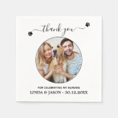 Gepersonaliseerde Pet Foto Dank u Hond Pet Wedding Servet (Voorkant)