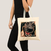 Gepersonaliseerde Pet Foto Hond Kat Naam Tote Bag (Voorkant (product))