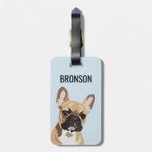 Gepersonaliseerde Pet French Bulldog | Franchie Bagagelabel (Achterkant verticaal)