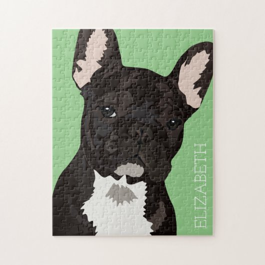 Gepersonaliseerde Pet French Bulldog Legpuzzel (Verticaal)