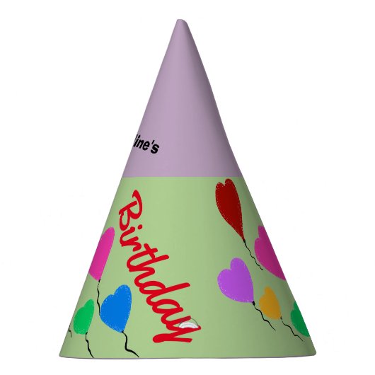 Gepersonaliseerde Pet-hartballonnen Feesthoedjes (Rechts)