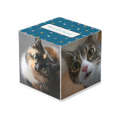 Gepersonaliseerde Pet Keepsake voor katten of hond Kubus (Voorkant hoekig)