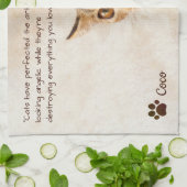 Gepersonaliseerde Pet Kitten Kat Hond Foto Sjabloo Theedoek (Gevouwen)