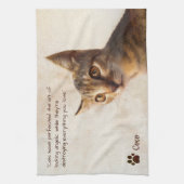 Gepersonaliseerde Pet Kitten Kat Hond Foto Sjabloo Theedoek (Verticaal)