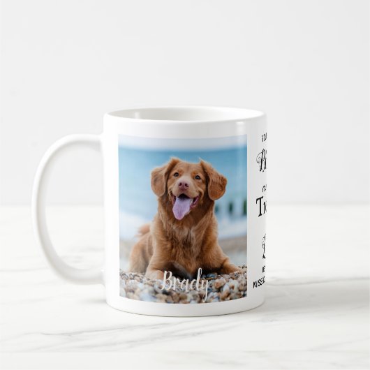 Gepersonaliseerde Pet Loss Keepsake Dog Memorial F Koffiemok (Links)