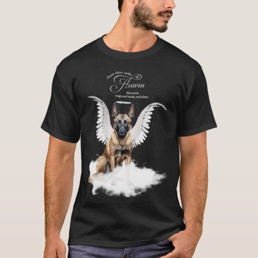 Gepersonaliseerde Pet Memorial Belgische Mechelse  T-shirt (Voorkant)