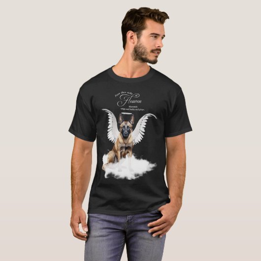 Gepersonaliseerde Pet Memorial Belgische Mechelse  T-shirt (Voorkant volledig)