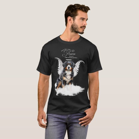 Gepersonaliseerde Pet Memorial Berner Sennenhond T-shirt (Voorkant volledig)