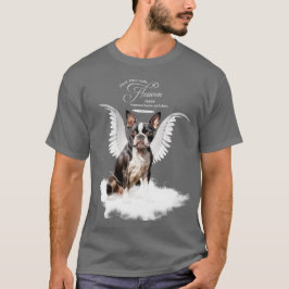 Gepersonaliseerde Pet Memorial Boston Terrier Dog T-shirt