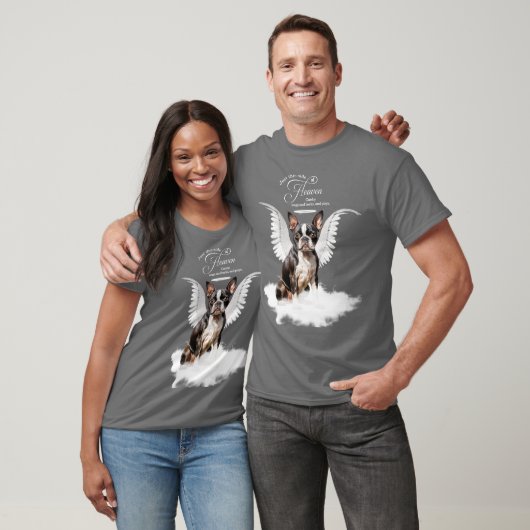 Gepersonaliseerde Pet Memorial Boston Terrier Dog T-shirt (Unisex)