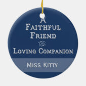 Gepersonaliseerde Pet Memorial Foto Ornament (Achterkant)