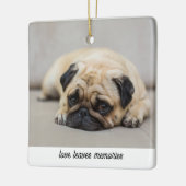 Gepersonaliseerde Pet Memorial Gift Hond Foto Kat  Keramisch Ornament (Links)
