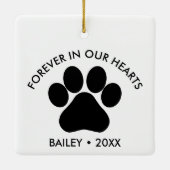 Gepersonaliseerde Pet Memorial Gift Hond Foto Kat  Keramisch Ornament (Achterkant)