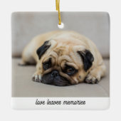 Gepersonaliseerde Pet Memorial Gift Hond Foto Kat  Keramisch Ornament (Voorkant)
