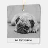 Gepersonaliseerde Pet Memorial Gift Hond Foto Kat  Keramisch Ornament (Links)