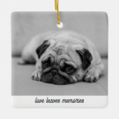 Gepersonaliseerde Pet Memorial Gift Hond Foto Kat  Keramisch Ornament (Voorkant)